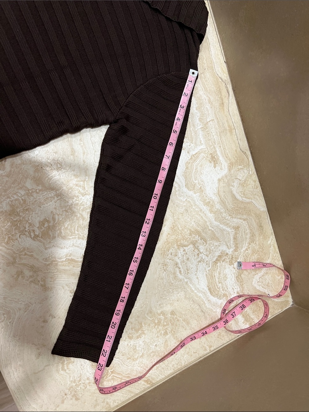 Dark Brown Ribbed Button-Front Cardigan - Picture 7 of 10